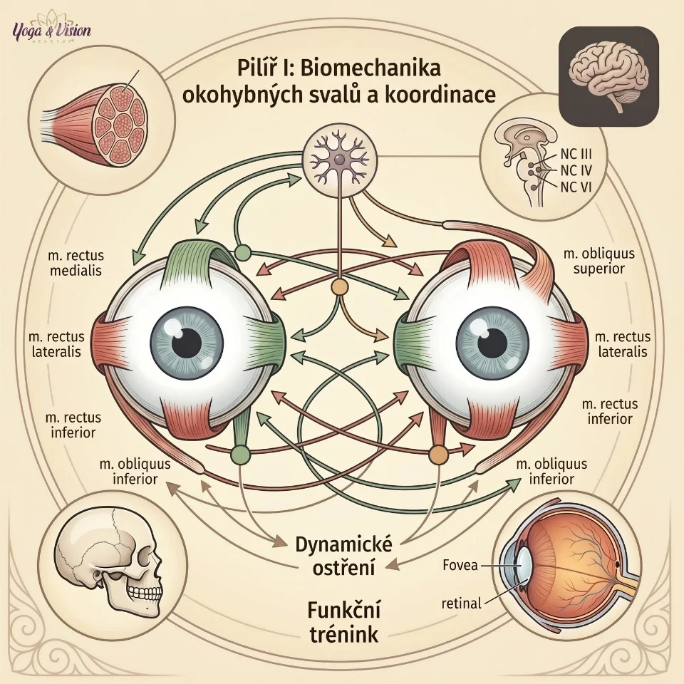 Biomechanika okohybnych svalu a koordinace yoga vision — Yoga & Vision Academy®